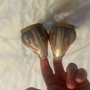 INC International Concepts Gold and Black Flats